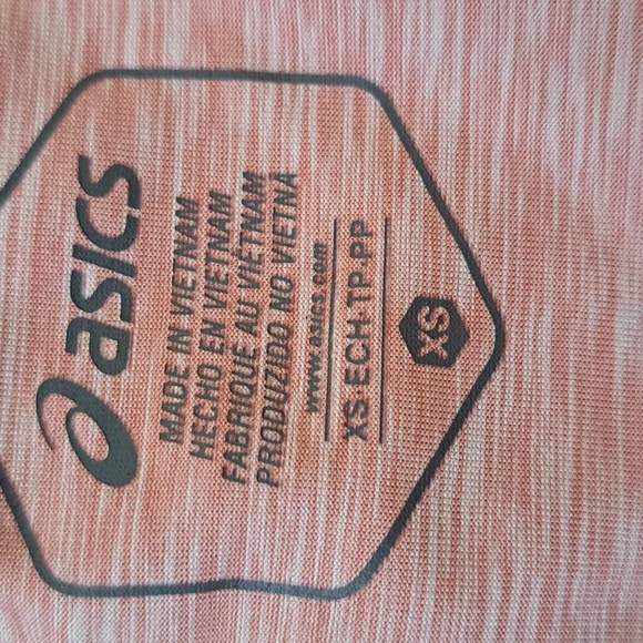 ASICS Pink Athletic V-neck Top size XS - Picture 7 of 7